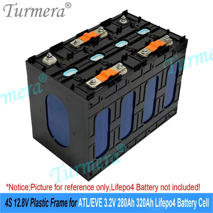 12V LiFePO4 Battery Cell Holder Frame - Flame-Retardant ABS/PC Case for CATL & EVE 105Ah–320Ah Cells