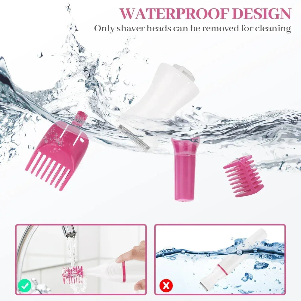 5-in-1 Women’s Painless Electric Hair Remover & Epilator — Portable Razor Trimmer for Legs, Bikini & Body Care