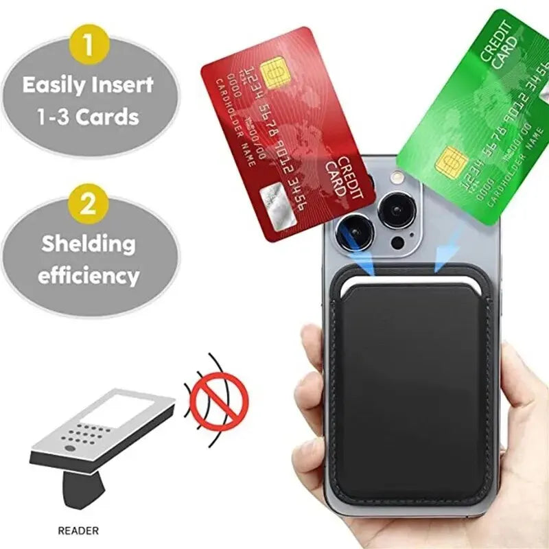 Leather Wallet Case for iPhone 15 Pro Max - MagSafe Wallet Compatible for iPhone 14 13 12, Card Holder with MagSafe Magnet