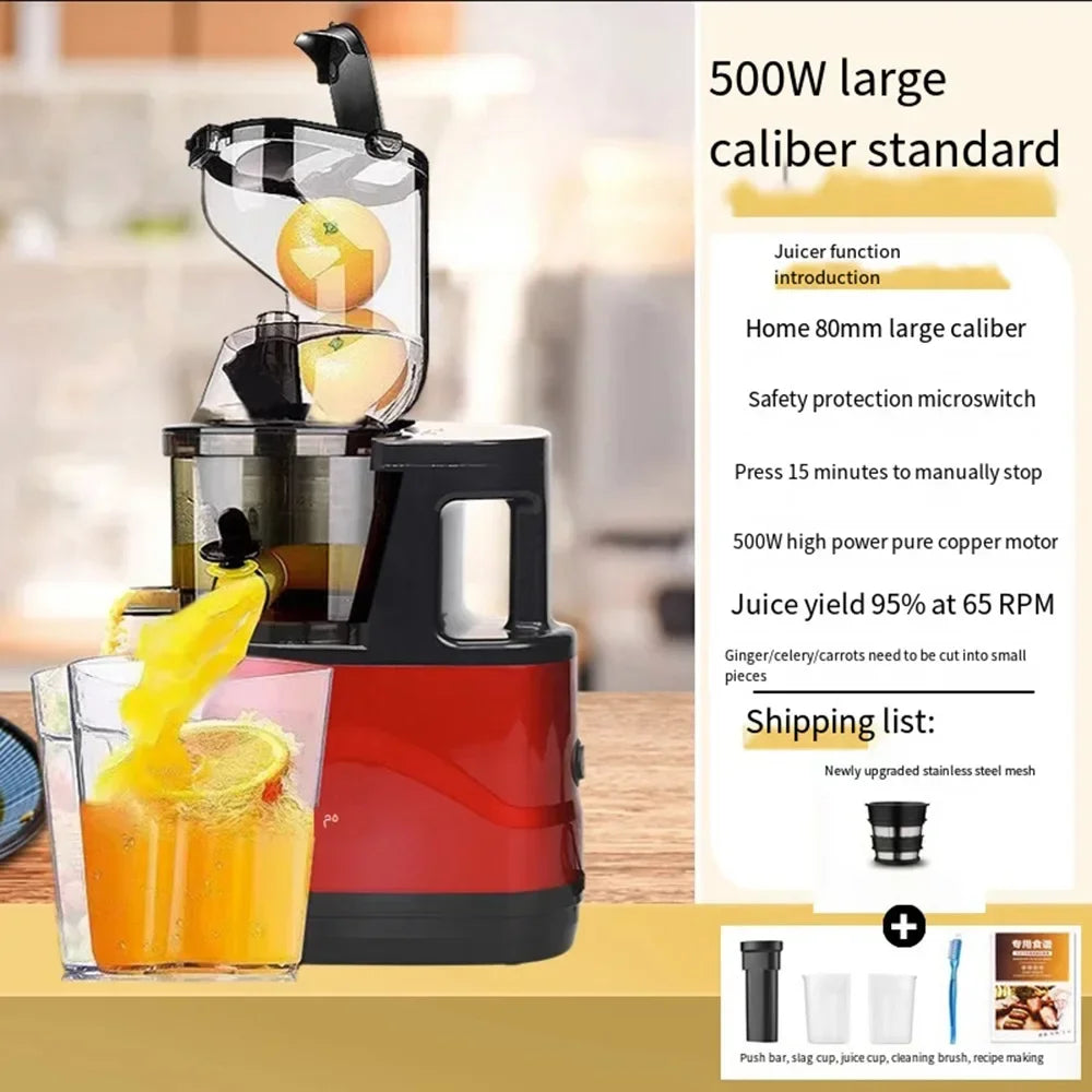 Houselin 7" Cold Press Juicer — Masticating Juicer Machine for Fruits & Vegetables