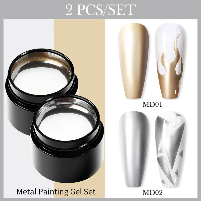 BORN PRETTY Spider Wire Gel Nail Polish 5ml - Flower Drawing & Creative Point-to-Line Nail Art Gel Varnish