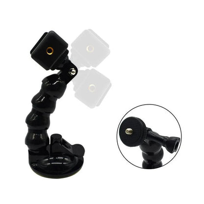 Suction Cup Car Mount with Tripod Adapter — Phone & GoPro Holder for Action Cameras