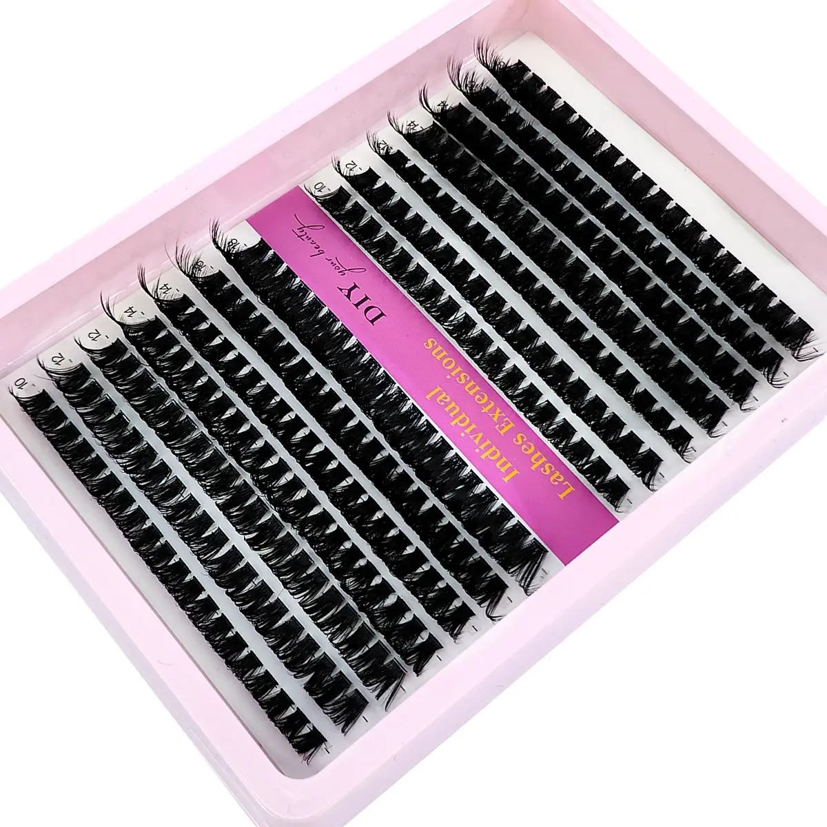 60D/80D/100D Mixed Eyelash Clusters – 10-18mm Wispy Individual Lash Extensions, 266/280pcs DIY Mink False Lashes for Makeup
