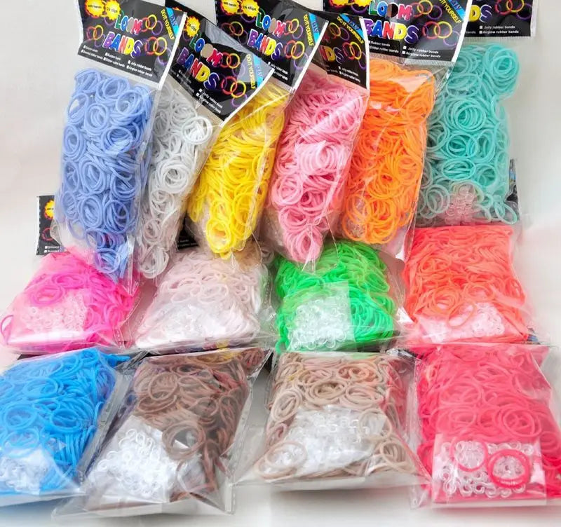 Pantone Color Rainbow Rubber Bands for Loom Bracelets – Western European Style DIY Arts & Crafts Kit