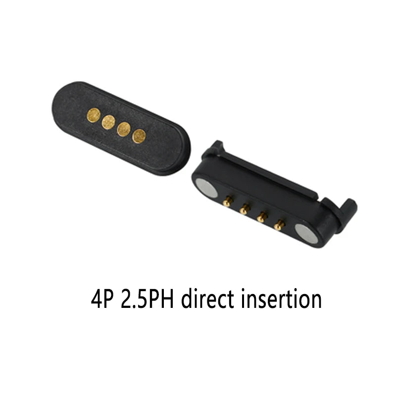 2A 2-Pin DC Magnetic Pogo Pin Connector - 2–5 Pin Spring-Loaded Male/Female Power Socket, 2.54/2.8mm Pitch