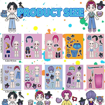 Kpop Demon Hunters Sticker Set — DIY Scrapbooking, Phone, Luggage & Skateboard Waterproof Decals