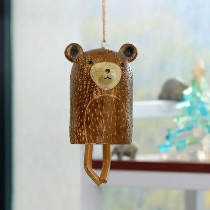 Resin Pet Wind Chime — Cute Animal Garden Pendant | Rural Home Decoration & Festival Gift Craftsmanship