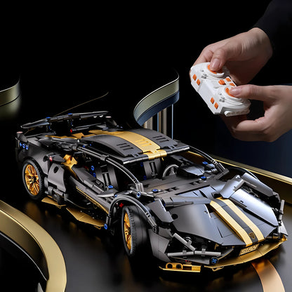 1:14 Technical Racing Sport Car Model Building Blocks, DIY Supercar Brick Puzzle, 1280+ Pieces, Gift for Kids and Adults
