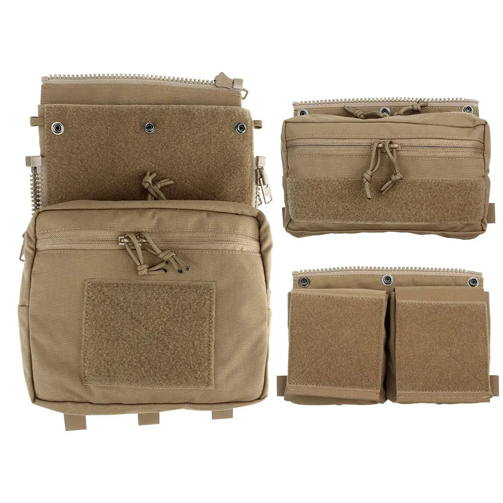 LV119 Tactical Vest Back Panel – Spiritus Systems Hunting Combat Airsoft Plate Carrier with Storage Pouch & Assault Vest Expansion Gear