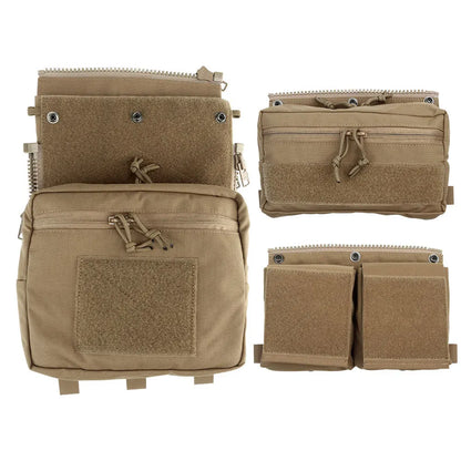 LV119 Tactical Vest Back Panel – Spiritus Systems Hunting Combat Airsoft Plate Carrier with Storage Pouch & Assault Vest Expansion Gear
