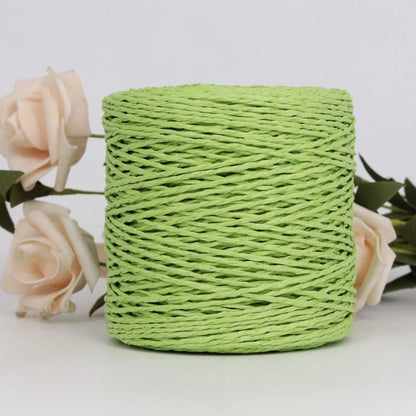 Raffia Straw Yarn - 100g Handmade Crochet Material for Summer Hats, Bags & DIY Handcraft Projects