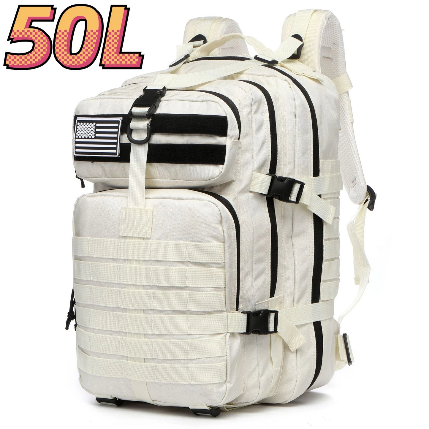 25L/50L Nylon Waterproof Backpack - Outdoor Trekking, Fishing, Hunting, Tactical Sports Rucksack for Camping & Hiking