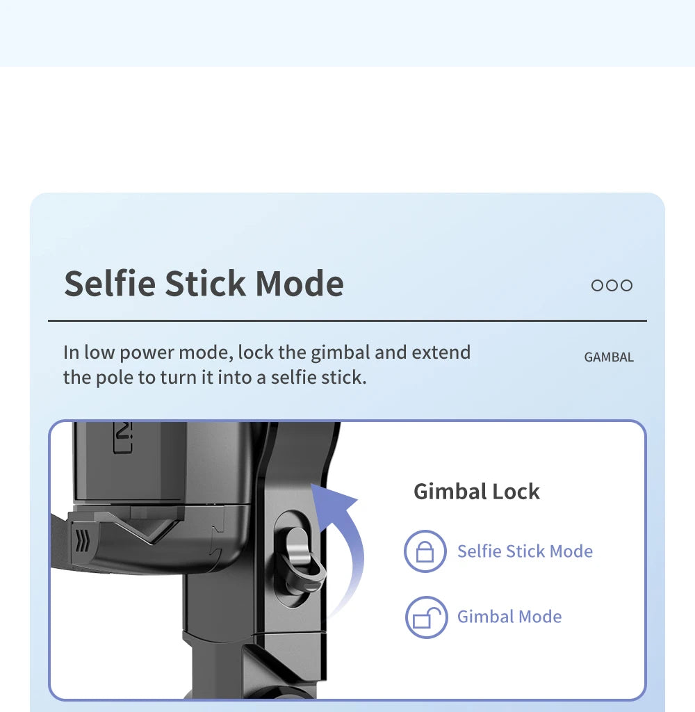 360° Rotation Gimbal Stabilizer & Selfie Stick – Tripod for iPhone & Smartphone Live Photography
