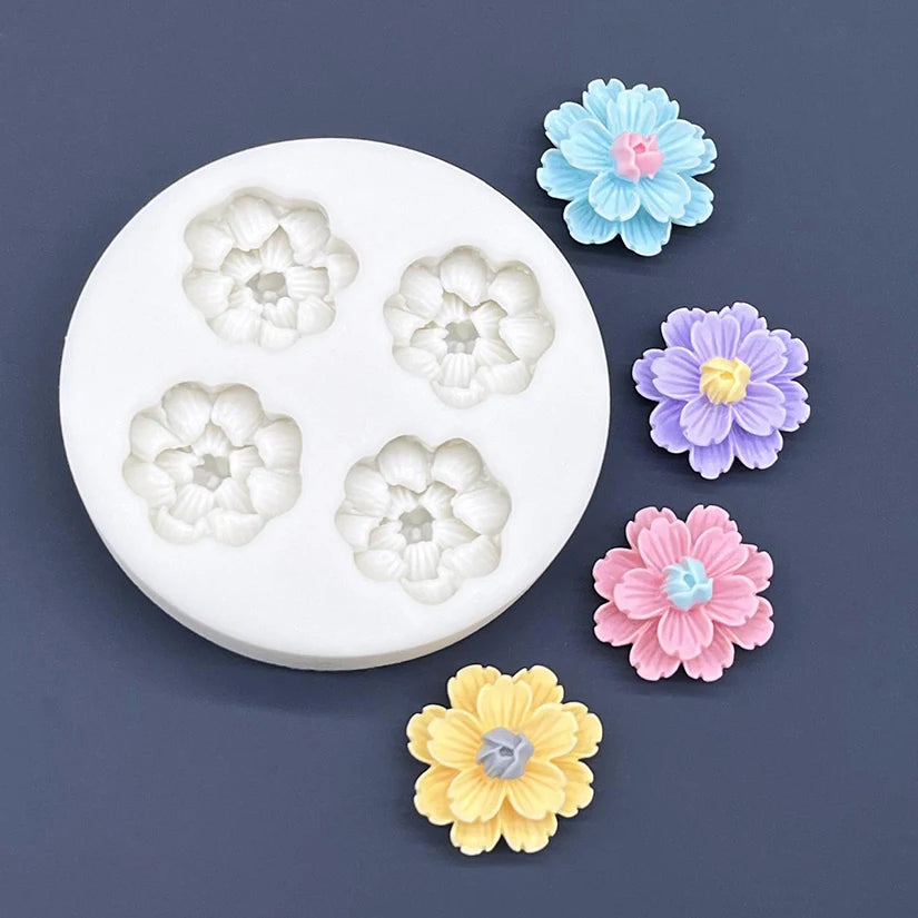 Flower Daisy Silicone Mold — Sugarcraft, Fondant & Cupcake Baking Tool for Cake Decoration
