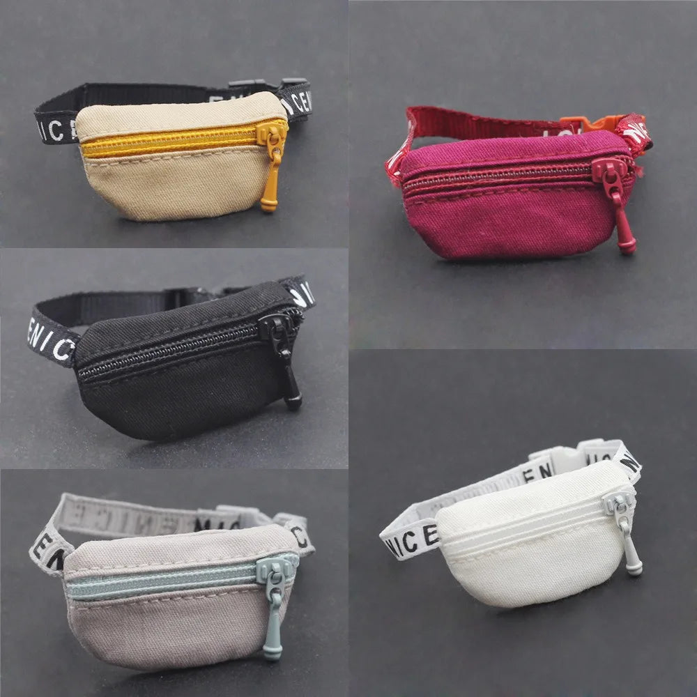 17cm Labubu V1/V2 Crossbody Bag for BJD Dolls – Cute 1/6, 1/8, 1/12 Doll Accessories & Waist Belt Bag Gift