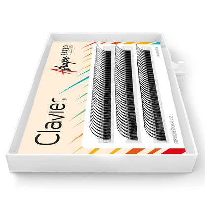 Clavier Vintage A-Shape Individual Eyelash Clusters – High-Quality Synthetic Silk Lash Extensions for Natural Look