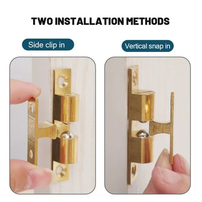 5/1pcs Furniture Door Ball Latch | Brass Double Roller Spring Ball Catch, Adjustable Tension Latch for Cabinets & Closets