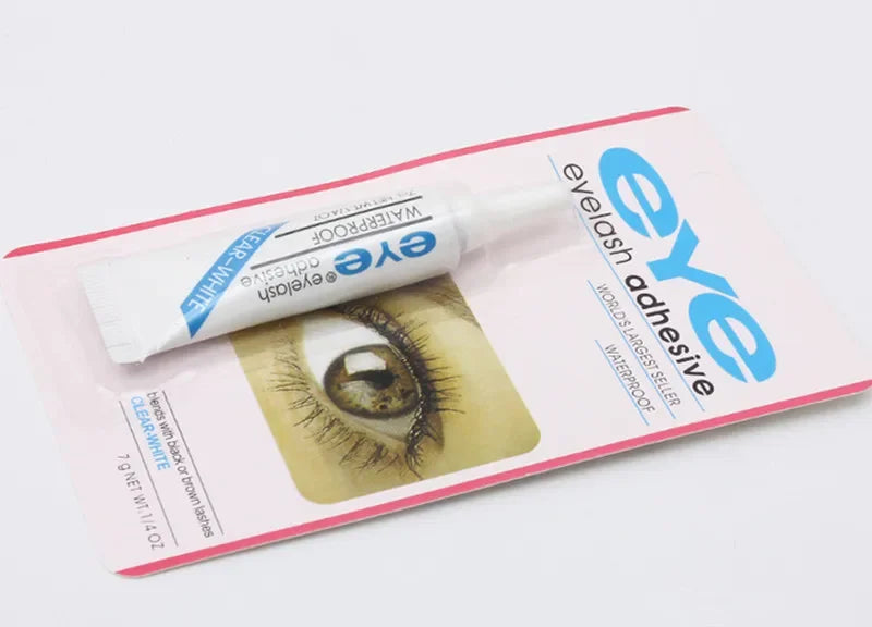 Waterproof Eyelash Glue — Strong Adhesive for False Lashes, 7g Dark or Clear Makeup Accessory