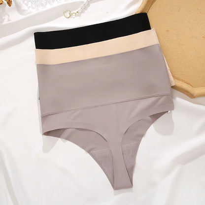 4PCS Seamless Ice Silk Panties Set for Women – Low Waist G-String, Soft Ultra-Thin Sexy Underwear Briefs