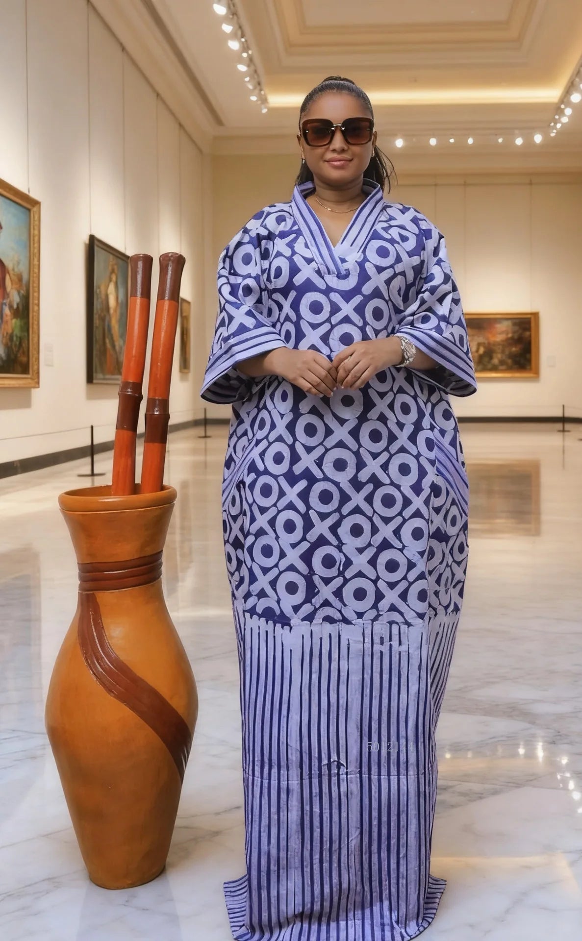 Plus Size African Maxi Dress - Traditional Dashiki Ankara Kaftan Abaya Robe