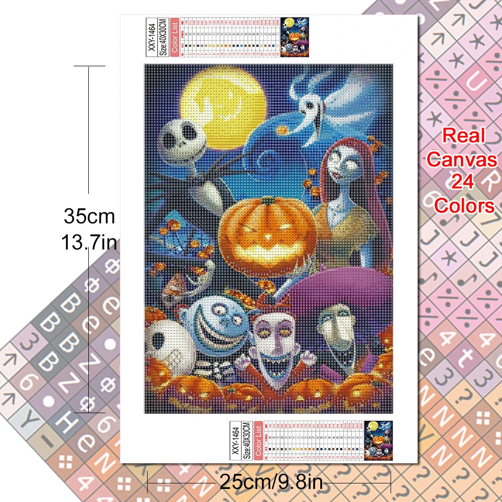 Disney The Nightmare Before Christmas Diamond Painting Mosaic – Sally & Jack Skellington Home Decor