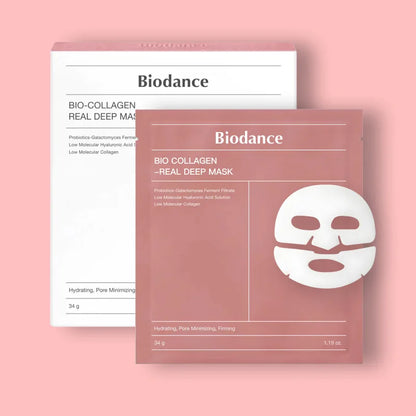 BIODANCE Bio-Collagen Deep Hydrating Gel Mask – Night Moisturizing Face Mask for Pore Care & Skin Elasticity (4 Pcs Box)