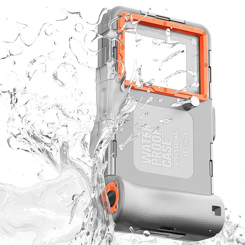Waterproof Phone Case - 15m Diving Protective Housing with Lanyard for iPhone & Samsung Phones up to 6.8"