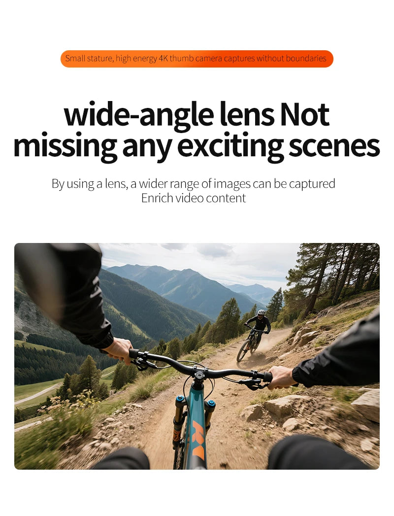 4K WiFi Mini Action Camera — Portable Thumb-Size Sport Cam for Outdoor, Helmet, Motorcycle, Cycling & Vlogging