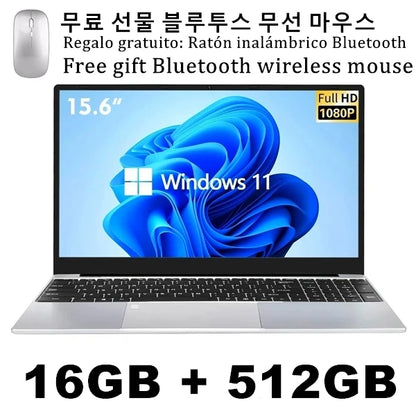 CARBAYTA 15.6" Laptop – Intel Celeron N5095, 16–32GB RAM, 128GB–2TB SSD, Windows 11, 1080P Notebook for Office & Study