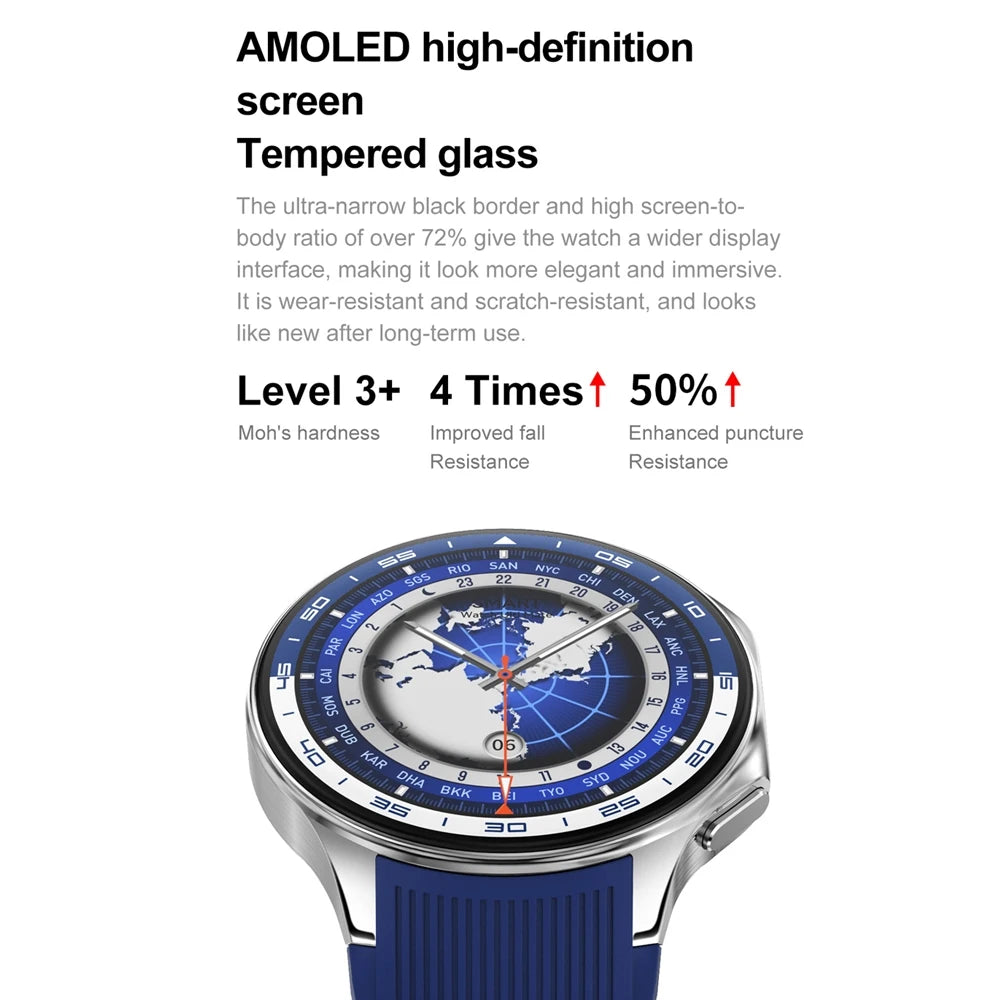 2024 OPPO Watch X Smartwatch — AMOLED 32GB, Waterproof, Bluetooth Call, TWS Music, 3D UI, Video Playback for Men