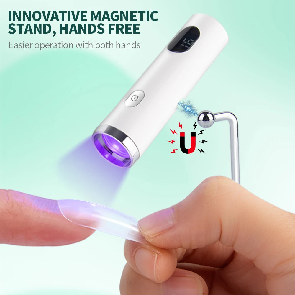 Nailpop UV Light – Handheld Mini Nail Cure Lamp, Portable Rechargeable Nail Dryer for Fast Gel Polish & Glue Curing