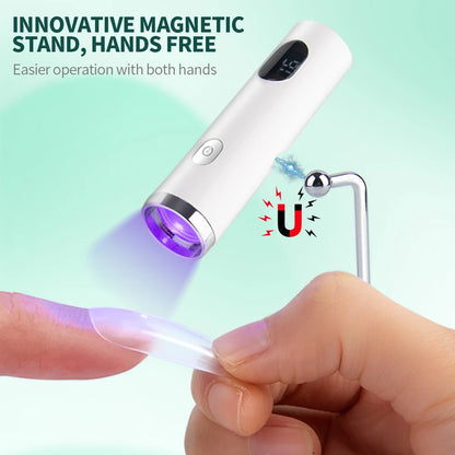 Nailpop UV Light – Handheld Mini Nail Cure Lamp, Portable Rechargeable Nail Dryer for Fast Gel Polish & Glue Curing