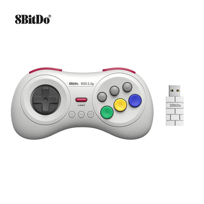 8BitDo M30 2.4G Wireless Gamepad – Sega Genesis & Mega Drive Mini Compatible Original Retro Controller for Classic Gaming