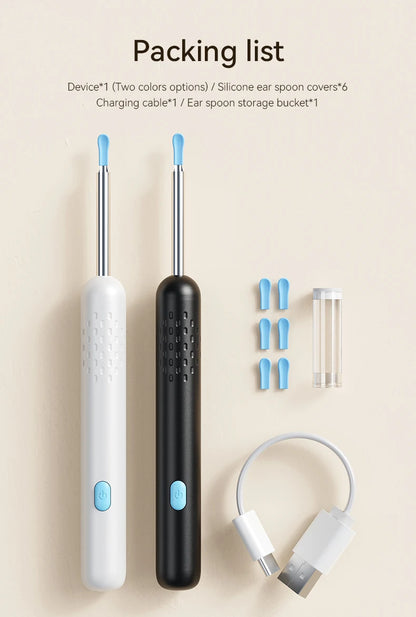 Ear Wax Removal Tool with 8M HD Camera – Ear Cleaner Endoscope with 6 LED Lights, Ear Cleaning Kit for Adults & Children