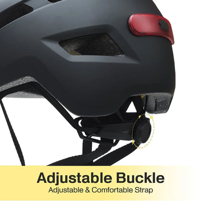 PJT New Cycling Helmet - In-Mold Mountain & Road Bike Helmet with USB Rechargeable Tail Light, Sports Safety MTB Helmet