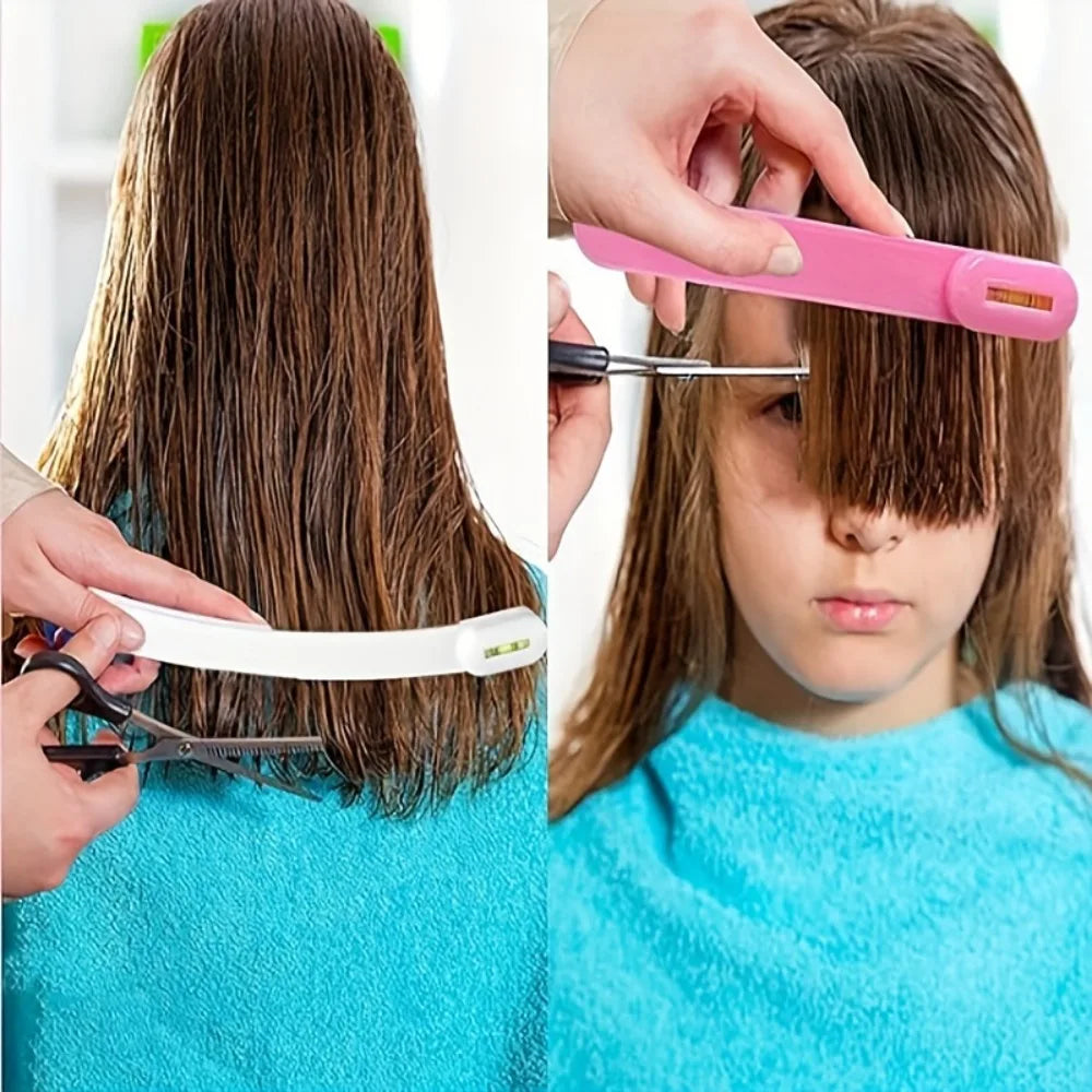 3Pcs Hair Cutting Tool Kit - Bangs Trimming Scissors & Comb Set for DIY Home Hair Styling