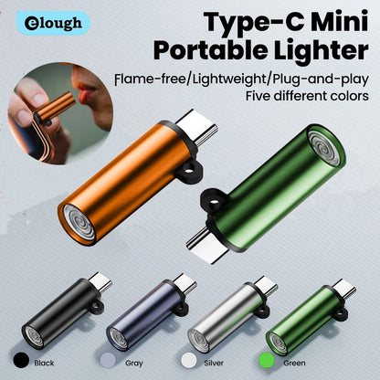 Type C Mini Cigarette Lighter - USB-C Blow-to-Ignite Auto Shut-Off Outdoor Safety Adapter for iPhone 17