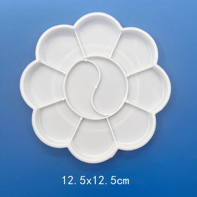 Reusable Plastic Painting Palette – Easy-Clean Paint Tray Art Supply for Acrylic & Watercolor, Ideal for School & Office Artists