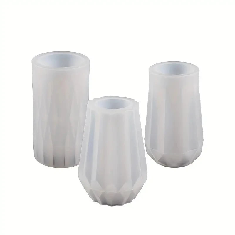 Crafts Planter Vases Silicone Molds - DIY Epoxy Plaster Flower Pot Mould, Resin Silicone Mold