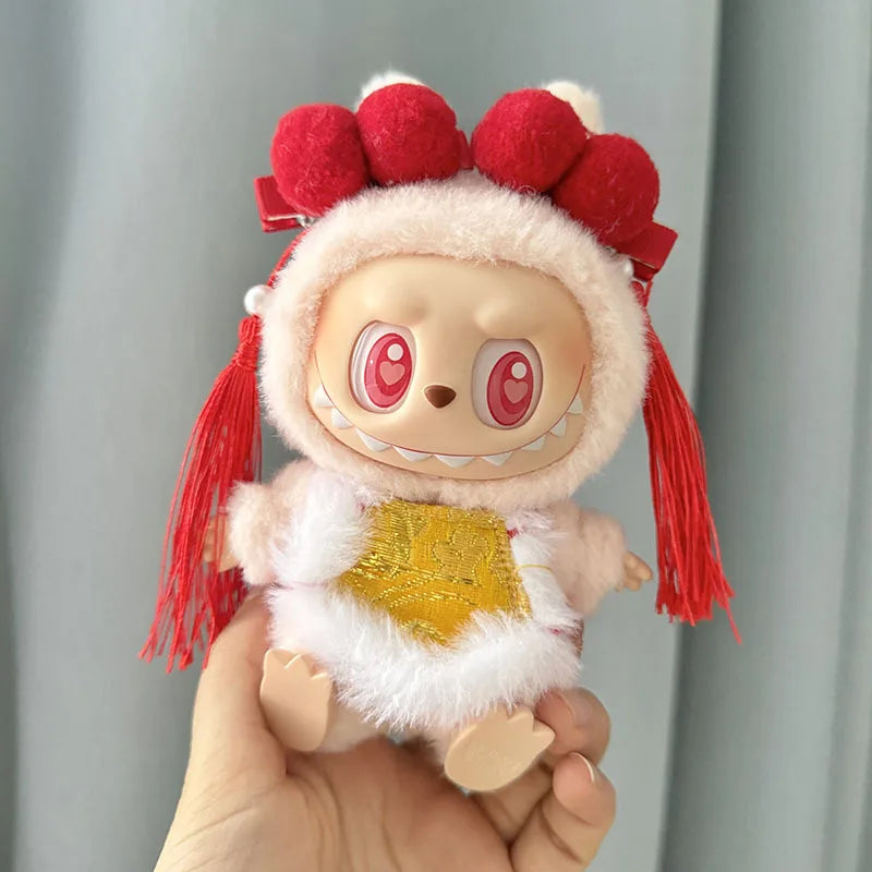 13 Styles Cute Mini Plush Doll Clothes - Outfit Accessories for Kpop Exo Labubu II Idol Dolls, Jumpsuits & Party Clothing