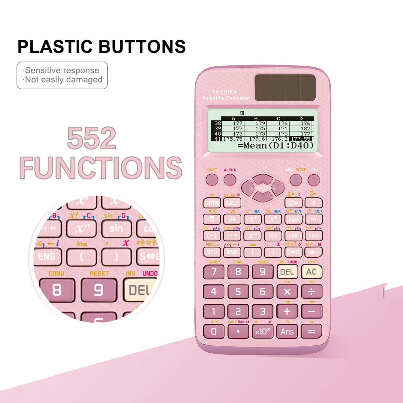 552-Function Scientific Calculator Multifunction Student Exam Calculator High-End Portable Math Learning Tool Economical Design