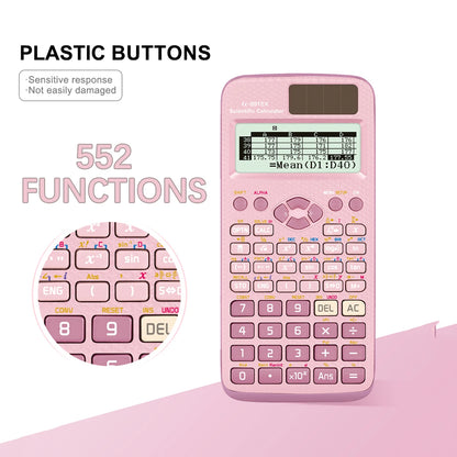 552-Function Scientific Calculator Multifunction Student Exam Calculator High-End Portable Math Learning Tool Economical Design