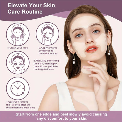 Reusable Silicone Wrinkle Patches – Face, Neck and Forehead Smoothing Masks for Overnight Skincare and Fine Line Care