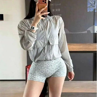 Women’s Leopard Print High-Waist Biker Shorts - Butt-Lifting Slim Fit for Yoga, Gym & Workouts