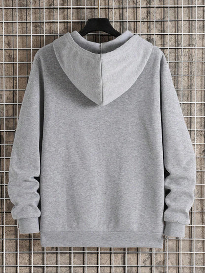 Men's Autumn Zipper Hoodie Jacket – Long Sleeve Loose Fit Casual Streetwear Coat