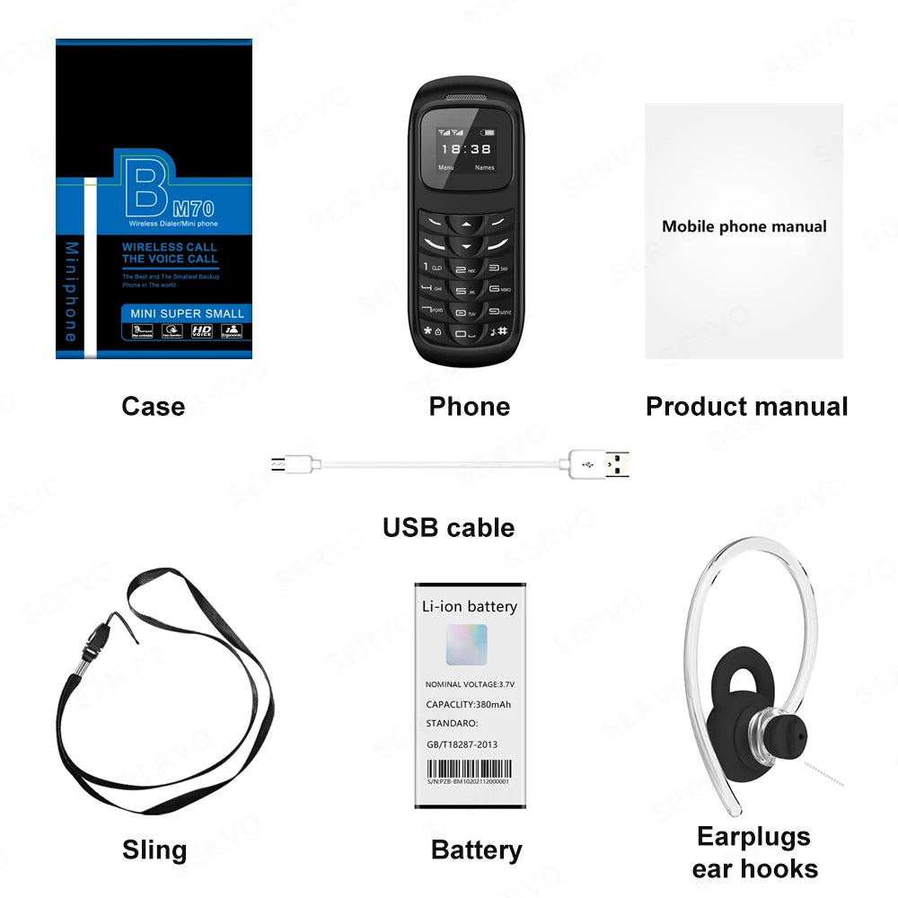 Unlocked Mini Mobile Phone – Bluetooth, Voice Changer, Automatic Call Recording, Magic Voice, Portable Cheap Cellphone