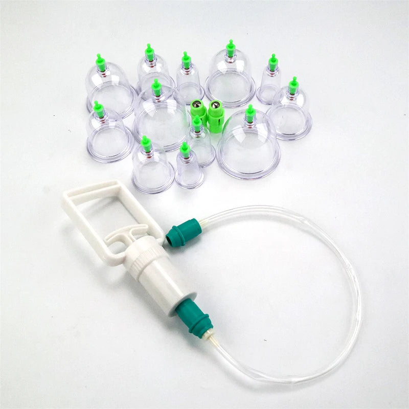 12/6 Pcs Jar Vacuum Cupping Set – Meridian Therapy & Acupuncture Suction Cups for Anti-Cellulite Body Massage