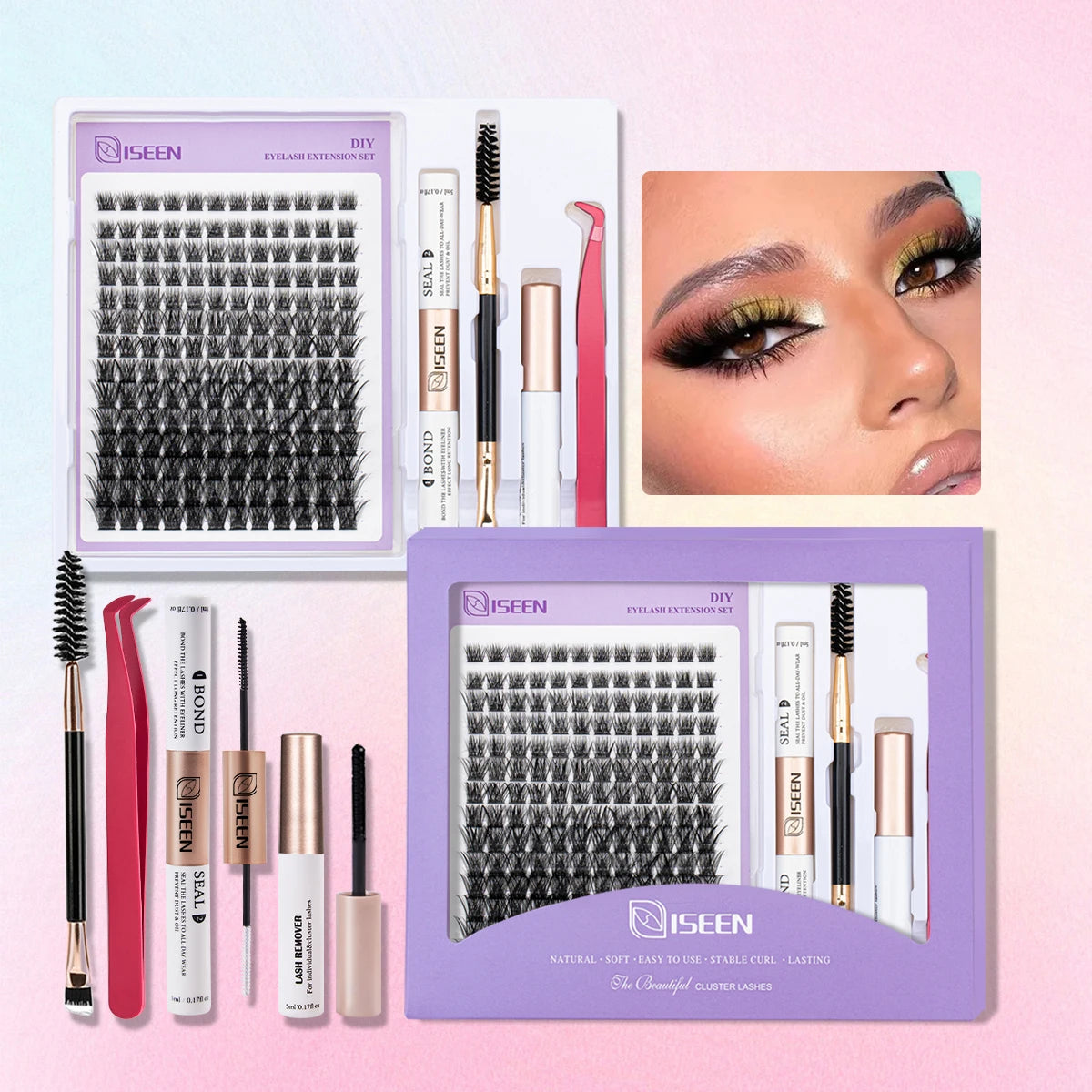 Individual False Eyelashes Mix – High-Capacity DIY Extension Lash Clusters, Multi-Style Natural Eye Makeup Tool