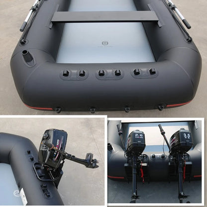 8.5ft Dinghy Boat for Adults – Widened Inflatable Fishing Kayak, Raft, Sport Boat with Paddles, Air Pump & Carry Bag