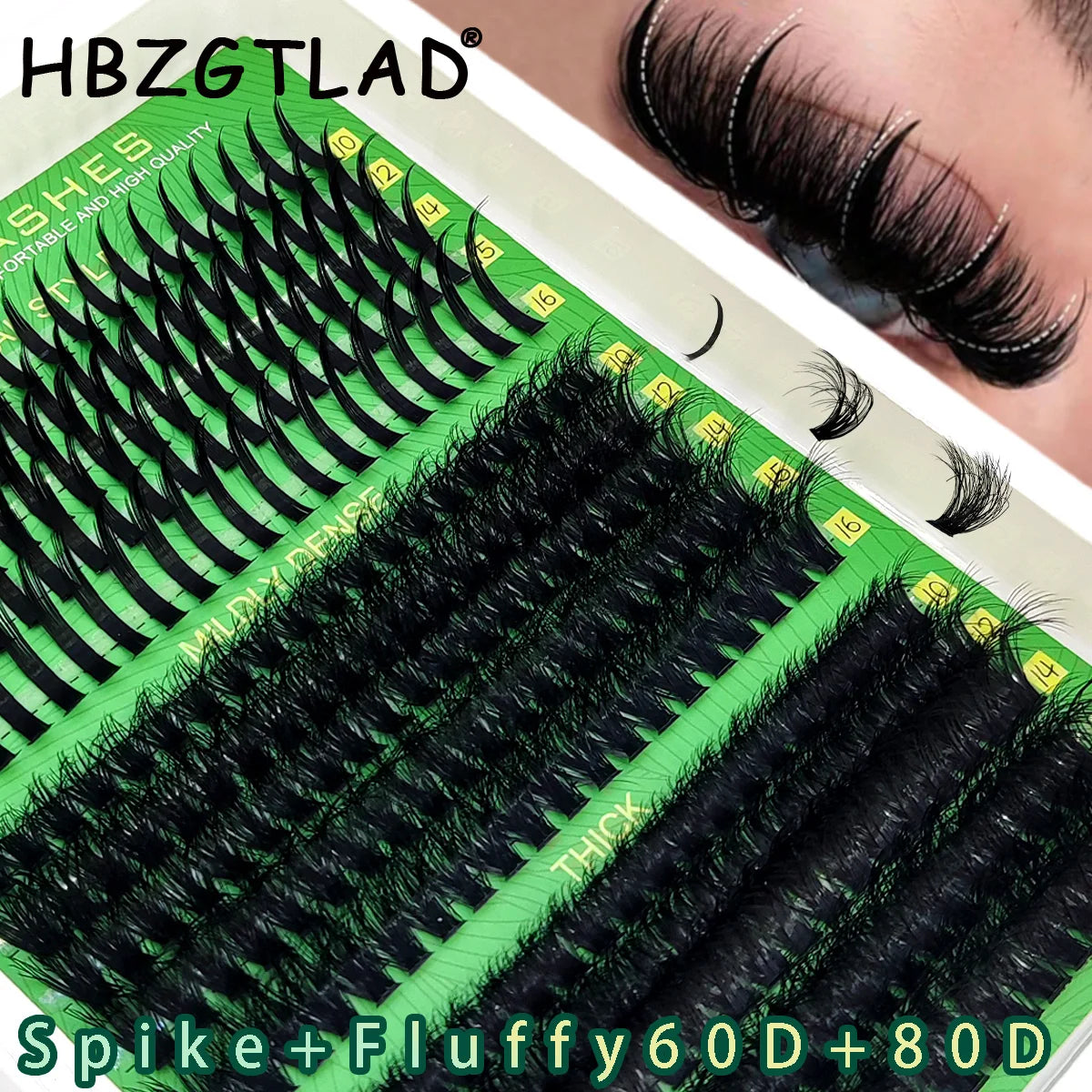 Fluffy Mink Eyelash Extensions - Handmade 5D to 200D Natural Curl Lash Clusters for Beauty Makeup Style